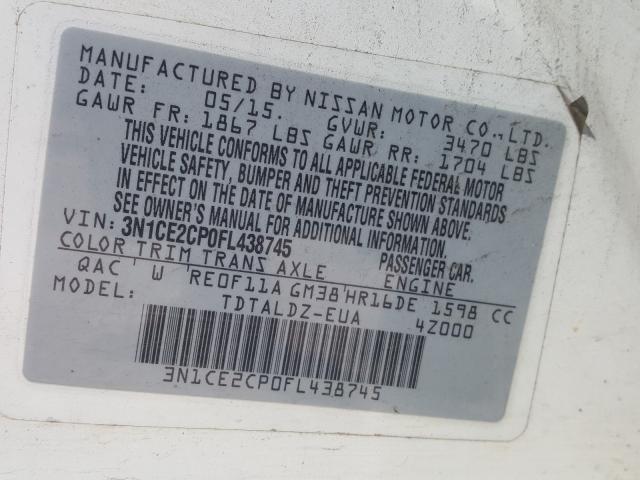 Photo 9 VIN: 3N1CE2CP0FL438745 - NISSAN VERSA NOTE 