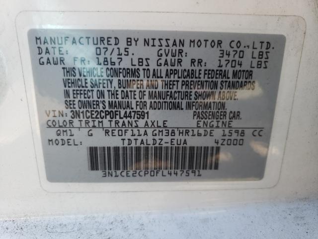 Photo 9 VIN: 3N1CE2CP0FL447591 - NISSAN VERSA NOTE 