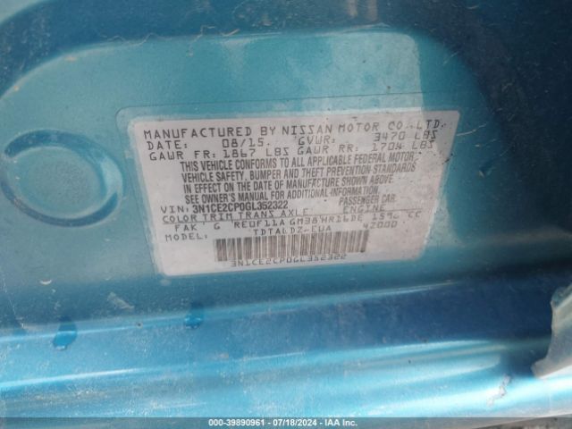 Photo 8 VIN: 3N1CE2CP0GL352322 - NISSAN VERSA NOTE 