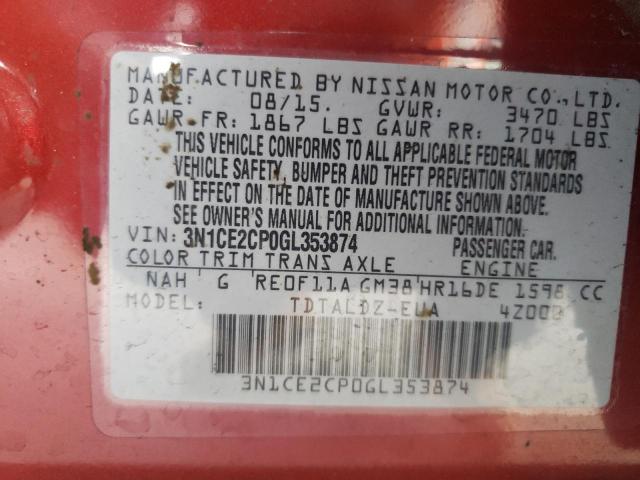 Photo 12 VIN: 3N1CE2CP0GL353874 - NISSAN VERSA NOTE 