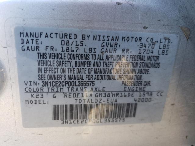 Photo 9 VIN: 3N1CE2CP0GL355575 - NISSAN VERSA NOTE 