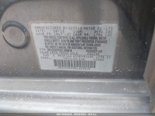 Photo 8 VIN: 3N1CE2CP0GL355818 - NISSAN VERSA NOTE 