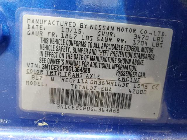 Photo 11 VIN: 3N1CE2CP0GL364888 - NISSAN VERSA 