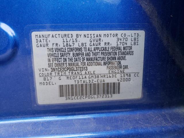 Photo 11 VIN: 3N1CE2CP0GL372313 - NISSAN VERSA NOTE 