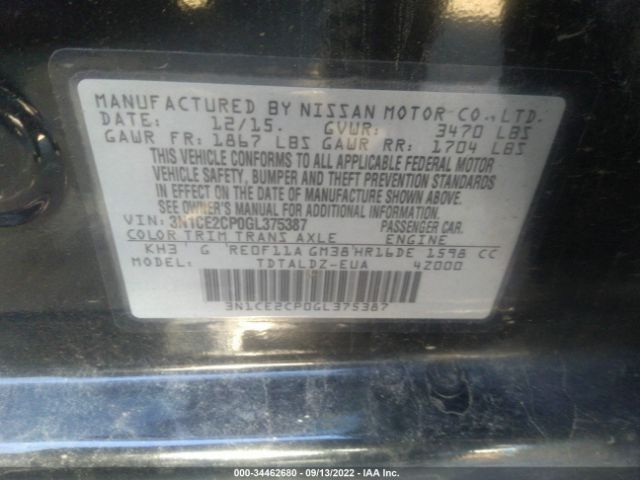 Photo 8 VIN: 3N1CE2CP0GL375387 - NISSAN VERSA NOTE 