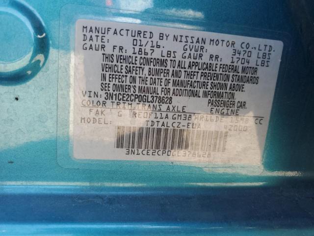 Photo 12 VIN: 3N1CE2CP0GL378628 - NISSAN VERSA NOTE 