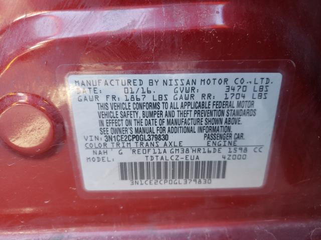 Photo 9 VIN: 3N1CE2CP0GL379830 - NISSAN VERSA NOTE 