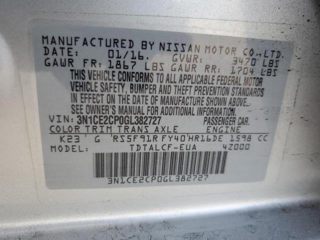 Photo 11 VIN: 3N1CE2CP0GL382727 - NISSAN VERSA 