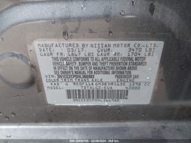 Photo 8 VIN: 3N1CE2CP0HL366982 - NISSAN VERSA NOTE 