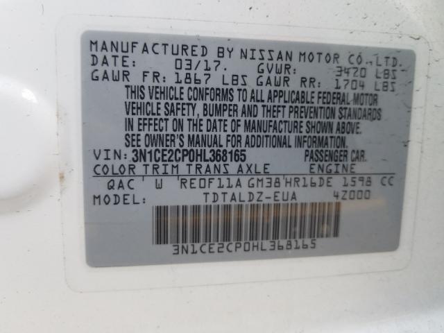 Photo 9 VIN: 3N1CE2CP0HL368165 - NISSAN VERSA 