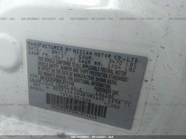 Photo 8 VIN: 3N1CE2CP0HL371115 - NISSAN VERSA NOTE 