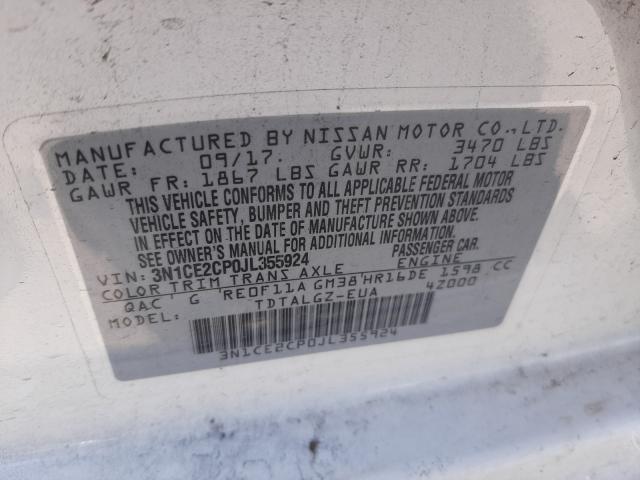 Photo 9 VIN: 3N1CE2CP0JL355924 - NISSAN VERSA NOTE 