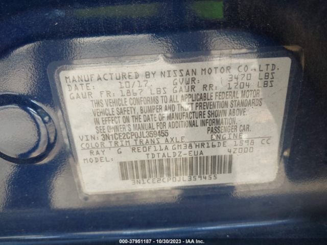 Photo 8 VIN: 3N1CE2CP0JL359455 - NISSAN VERSA NOTE 