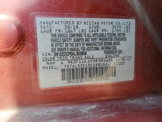 Photo 12 VIN: 3N1CE2CP0KL353950 - NISSAN VERSA NOTE 