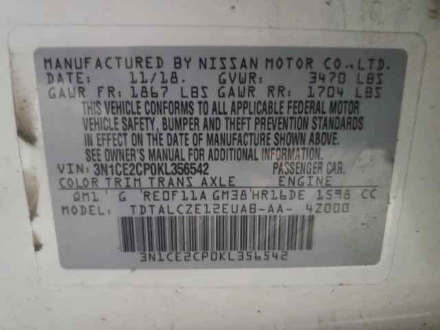 Photo 11 VIN: 3N1CE2CP0KL356542 - NISSAN VERSA NOTE 