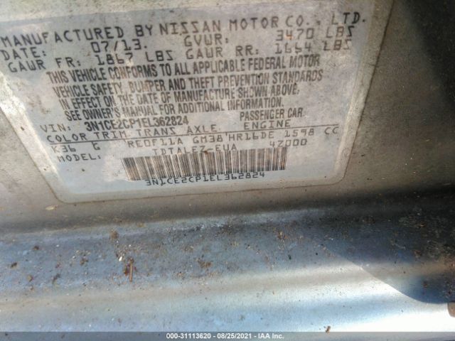 Photo 8 VIN: 3N1CE2CP1EL362824 - NISSAN VERSA NOTE 