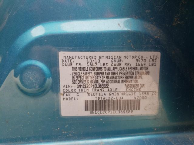 Photo 9 VIN: 3N1CE2CP1EL385522 - NISSAN VERSA NOTE 