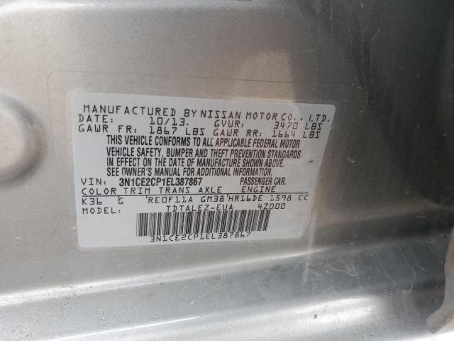 Photo 11 VIN: 3N1CE2CP1EL387867 - NISSAN VERSA NOTE 