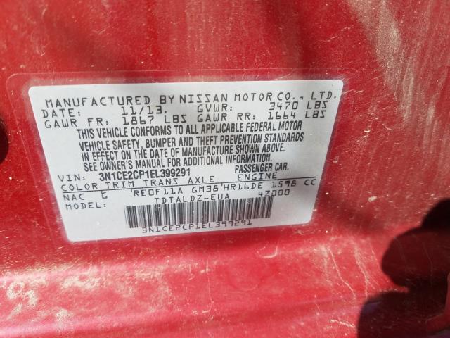 Photo 9 VIN: 3N1CE2CP1EL399291 - NISSAN VERSA NOTE 