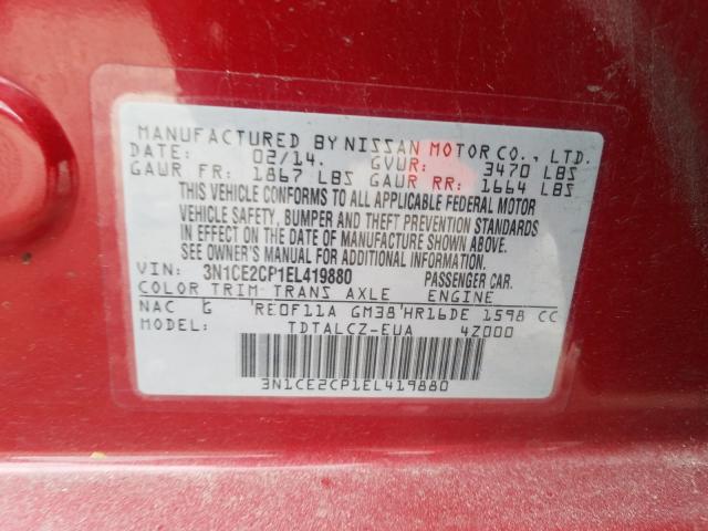 Photo 9 VIN: 3N1CE2CP1EL419880 - NISSAN VERSA NOTE 