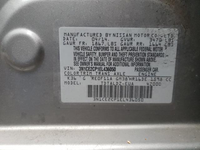 Photo 9 VIN: 3N1CE2CP1EL436050 - NISSAN VERSA NOTE 