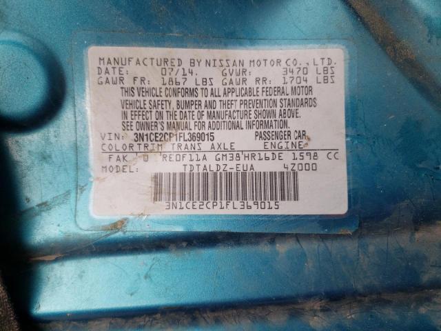 Photo 11 VIN: 3N1CE2CP1FL369015 - NISSAN VERSA NOTE 