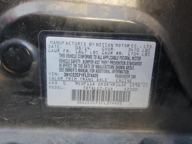 Photo 12 VIN: 3N1CE2CP1FL374425 - NISSAN VERSA NOTE 