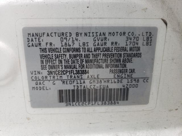 Photo 9 VIN: 3N1CE2CP1FL383884 - NISSAN VERSA NOTE 