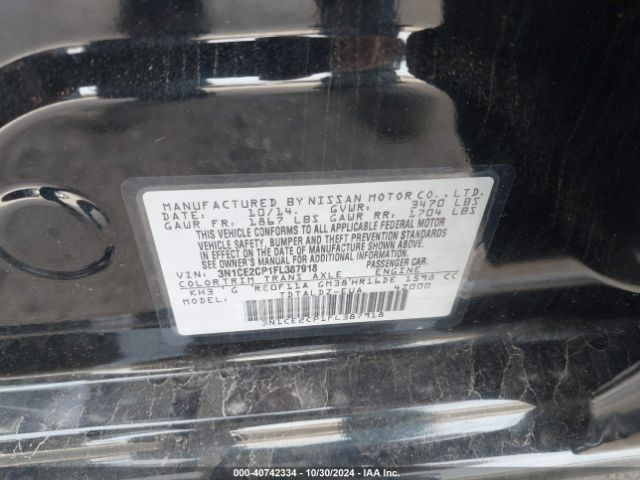 Photo 8 VIN: 3N1CE2CP1FL387918 - NISSAN VERSA NOTE 