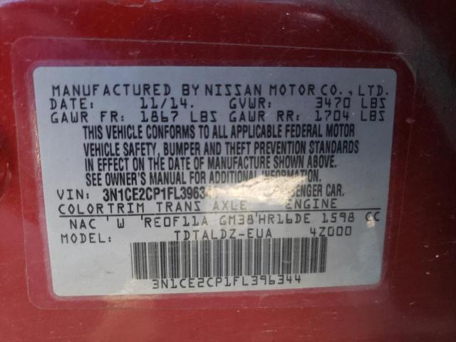 Photo 11 VIN: 3N1CE2CP1FL396344 - NISSAN VERSA NOTE 