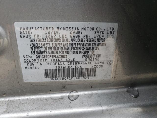 Photo 11 VIN: 3N1CE2CP1FL403924 - NISSAN VERSA NOTE 