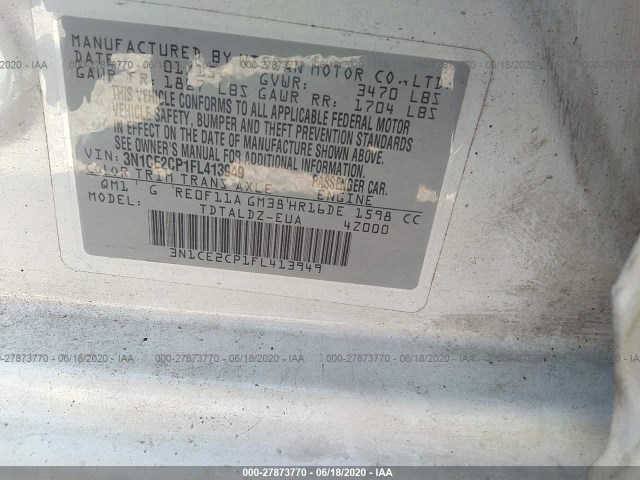 Photo 8 VIN: 3N1CE2CP1FL413949 - NISSAN VERSA NOTE 