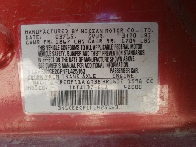 Photo 9 VIN: 3N1CE2CP1FL425163 - NISSAN VERSA NOTE 