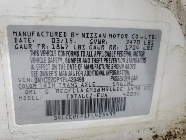 Photo 11 VIN: 3N1CE2CP1FL425499 - NISSAN VERSA NOTE 