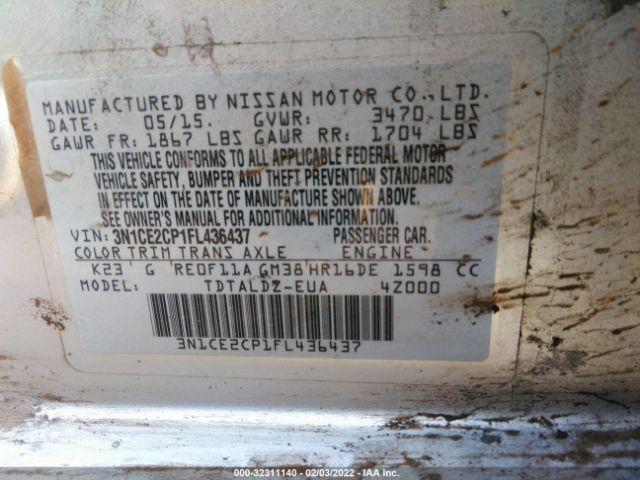 Photo 8 VIN: 3N1CE2CP1FL436437 - NISSAN VERSA NOTE 