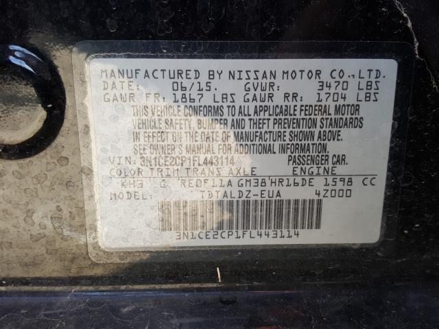 Photo 9 VIN: 3N1CE2CP1FL443114 - NISSAN VERSA NOTE 