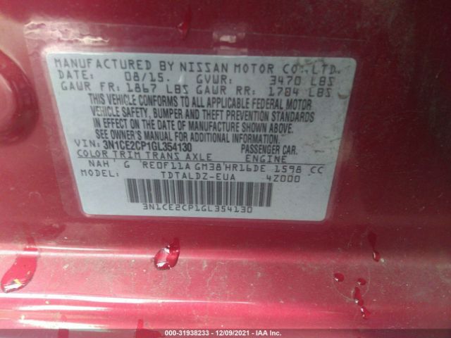 Photo 8 VIN: 3N1CE2CP1GL354130 - NISSAN VERSA NOTE 