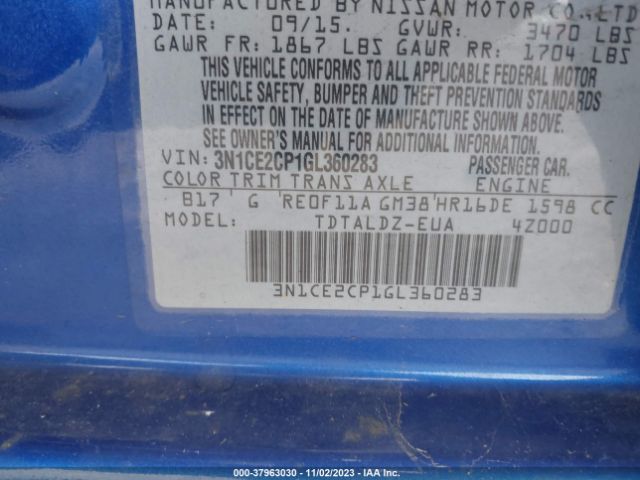 Photo 8 VIN: 3N1CE2CP1GL360283 - NISSAN VERSA NOTE 