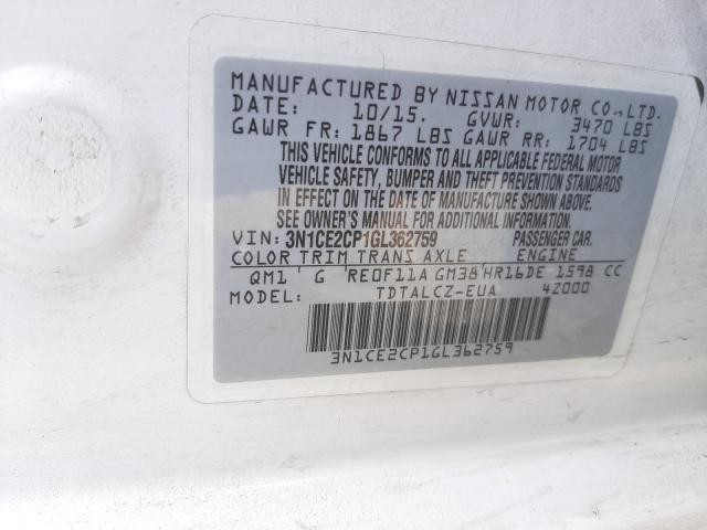 Photo 9 VIN: 3N1CE2CP1GL362759 - NISSAN VERSA NOTE 