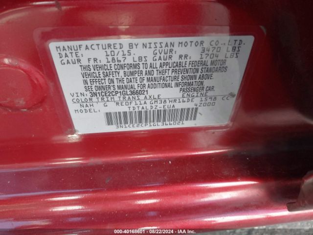 Photo 8 VIN: 3N1CE2CP1GL366021 - NISSAN VERSA NOTE 