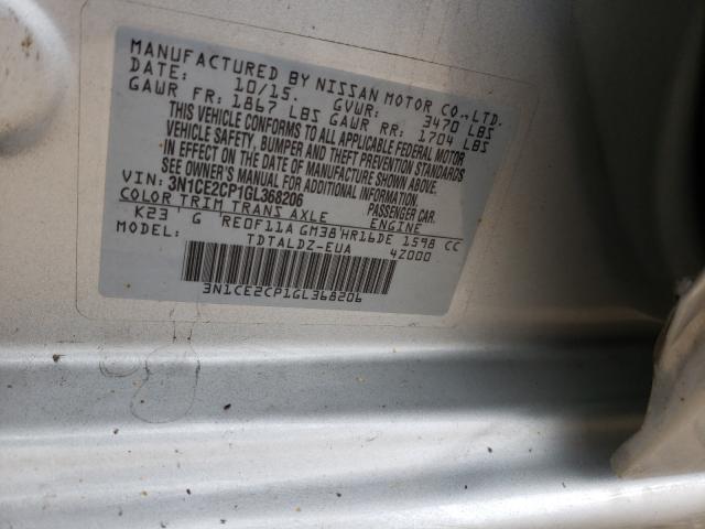 Photo 9 VIN: 3N1CE2CP1GL368206 - NISSAN VERSA NOTE 