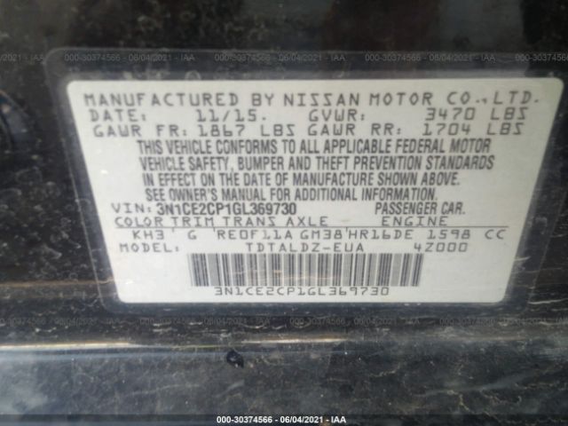 Photo 8 VIN: 3N1CE2CP1GL369730 - NISSAN VERSA NOTE 