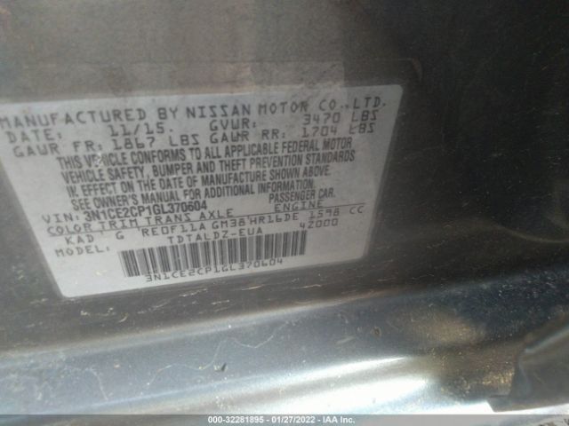 Photo 8 VIN: 3N1CE2CP1GL370604 - NISSAN VERSA NOTE 