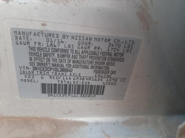 Photo 9 VIN: 3N1CE2CP1GL380842 - NISSAN VERSA NOTE 