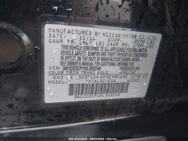 Photo 8 VIN: 3N1CE2CP1HL352248 - NISSAN VERSA NOTE 