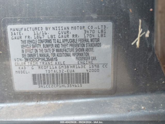 Photo 8 VIN: 3N1CE2CP1HL354615 - NISSAN VERSA NOTE 