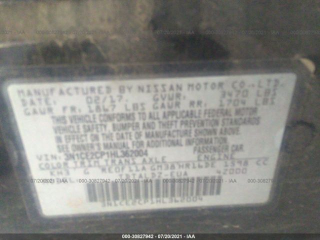 Photo 8 VIN: 3N1CE2CP1HL362004 - NISSAN VERSA NOTE 