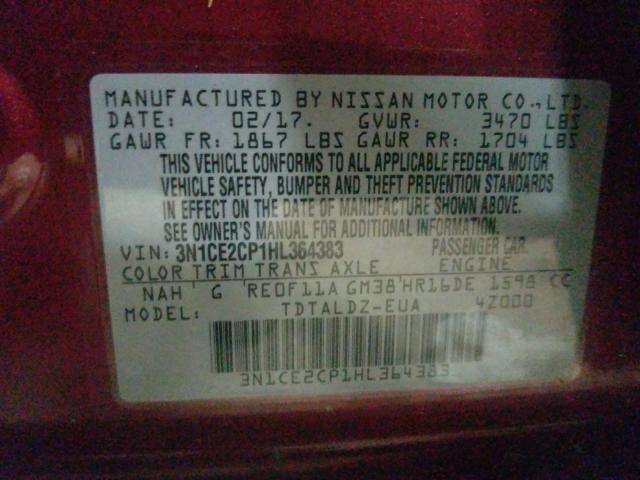 Photo 9 VIN: 3N1CE2CP1HL364383 - NISSAN VERSA NOTE 