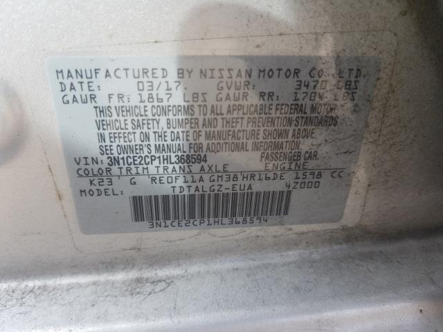 Photo 9 VIN: 3N1CE2CP1HL368594 - NISSAN VERSA NOTE 