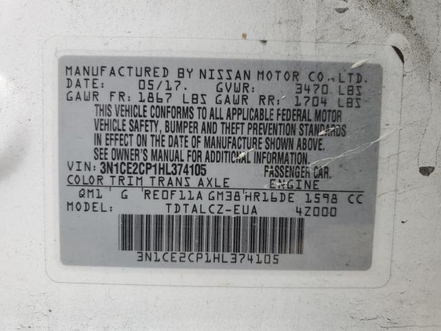 Photo 11 VIN: 3N1CE2CP1HL374105 - NISSAN VERSA NOTE 